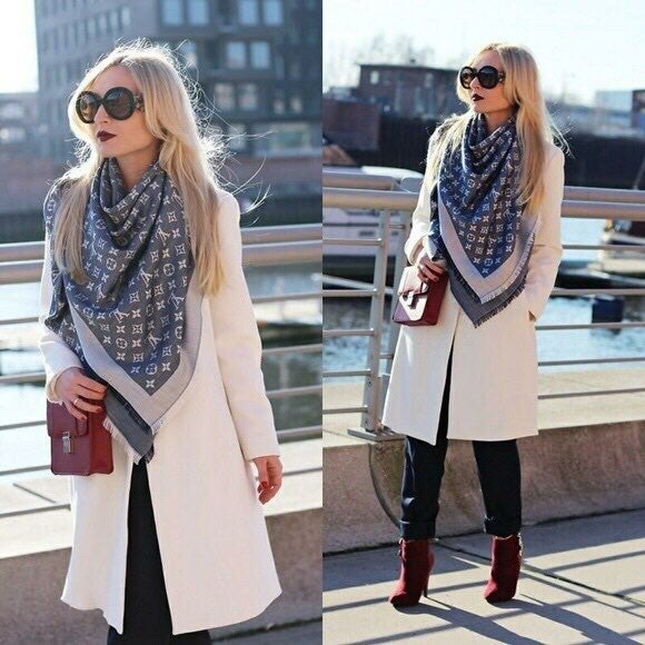 Monogram Denim Shawl by Louis Vuitton in Black - Picture 1 of 8